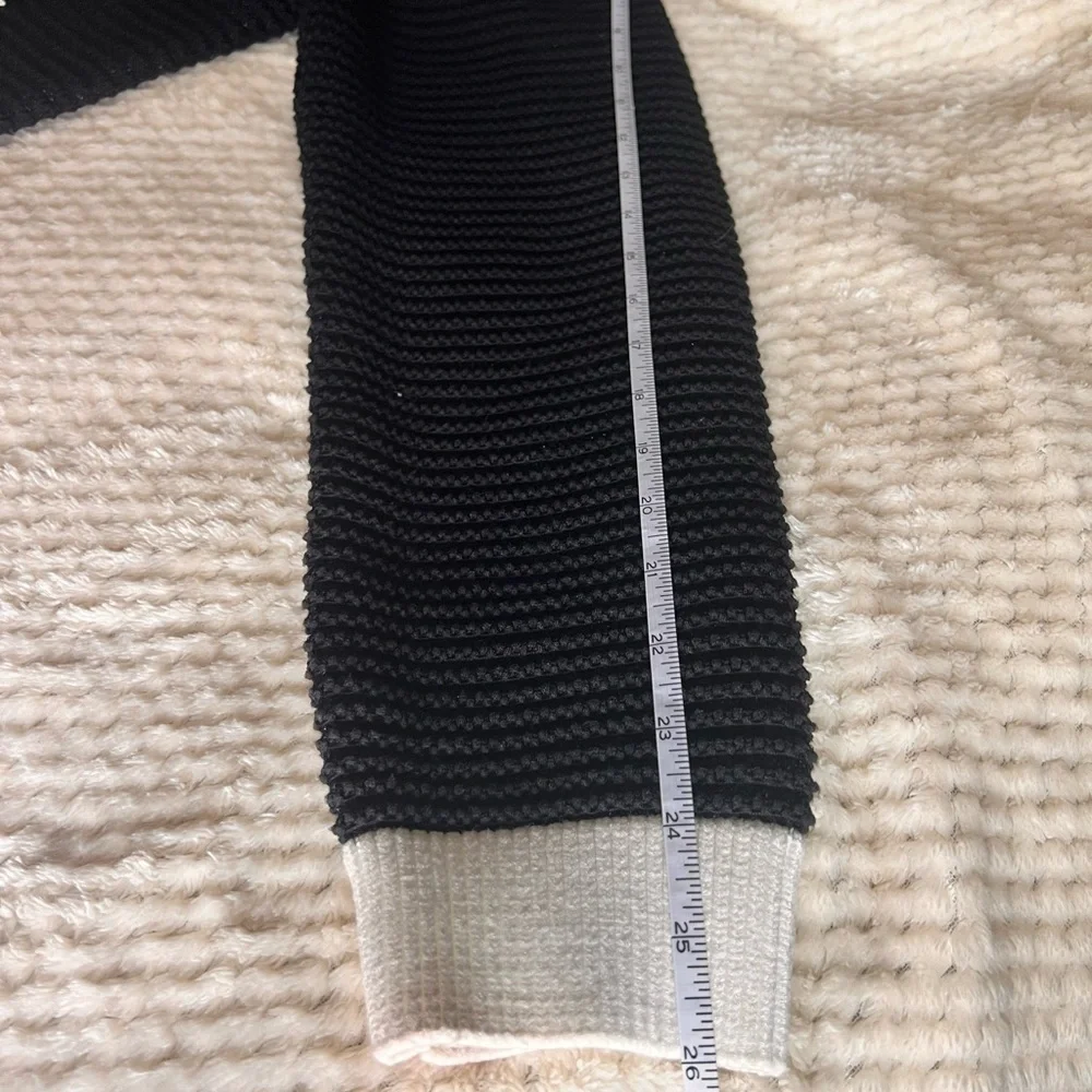 Kate Spade Black and white Cardigan with Pearl Accents M